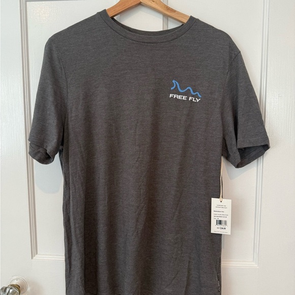Free Fly Downshore Tee Heather Black Sand NWT Medium M - Picture 2 of 4